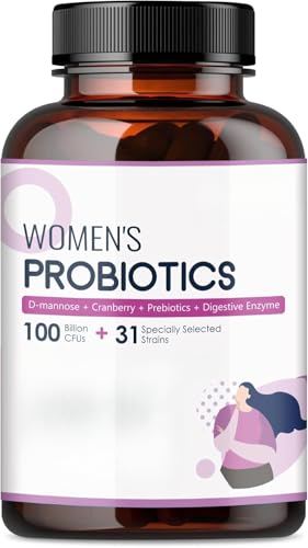 Probiotiques pour femmes, avec enzymes digestives et prébiotiques, probiotiques vaginaux à la canneberge pour la santé des voies urinaires