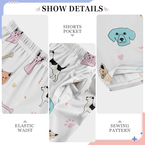 Boys' Pants Dogs Cute Animals Funny Long Bottoms Jogger Pants Elastic Waist Trousers with Pockets S-XL4