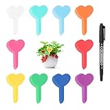 100 pcs Plastic Plant Labels, Thick Garden Labels Plant Tags Seeding Labels, Garden Marker Vegetable Gardening Tag Seed Stake Tag for Outdoor Indoor Potted Plants with Permanent Marking Pen