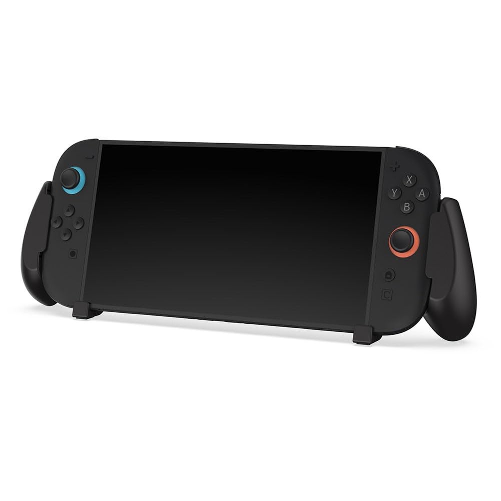 Impugnatura ergonomica Switch 2 Console, manico antiscivolo in ABS con design confortevole, gioco esteso, leggero e portatile, nero