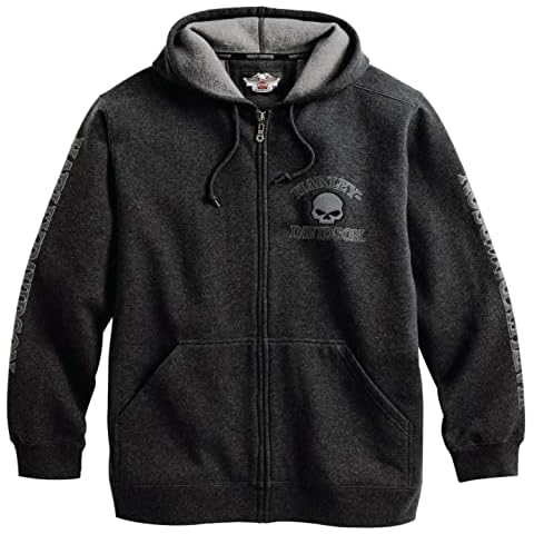 HARLEY-DAVIDSON Men's Zip Up Hoodie Jacket Cover
