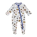 Mud Pie Baby Boys Footed Sleeper, Blue Cookie, 6-9 Months