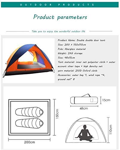 Carpa Doble GeRRiT para Camping 2 Personas miniatura 2