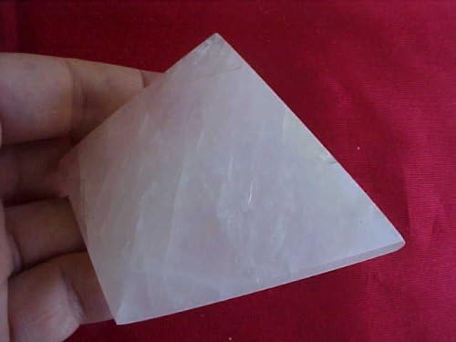 E7601 Gemqz Rosequartz Carved Pyramid