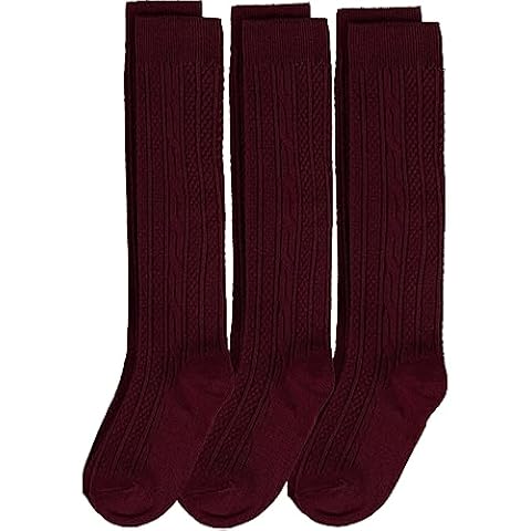 Educated Uniforms Piccolo Girls' Cable-Knit Knee-High Sock Three-Pack Cover