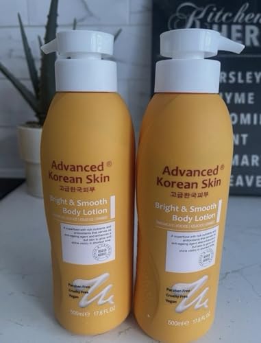 Advanced Korean Skin Bright & Smooth Body Lotion, 500ml, Vegan, Paraben-Free, Cruelty-Free