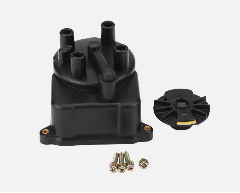 1 Set SHLPDFM Black Distributor Cap&Rotor Ignition Kit 30102-P54-006 30103P08003 Fits for Honda Accord Civic Acura
