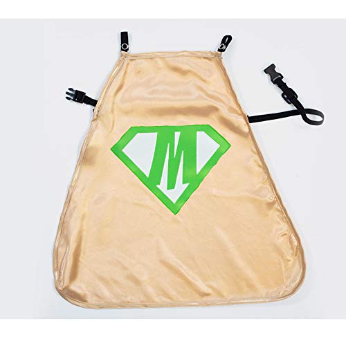 Everfan Personalized Dog Superhero Cape (Large 20" Long (20-55 lbs), Gold)