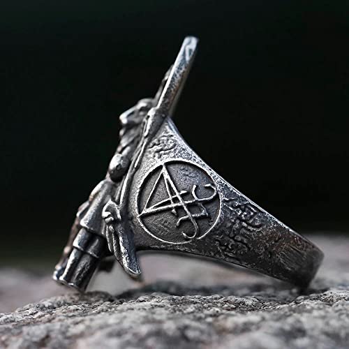 Image of Genuine Stainless Steel Ring Jewelry for Men Fashion Punk Biker Skull Rings
