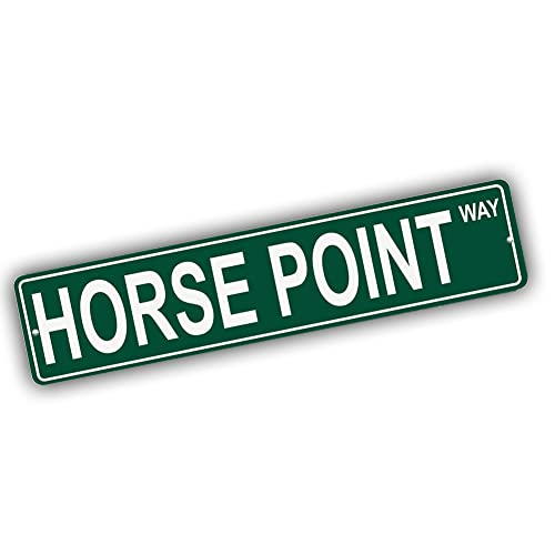 Brotherhood Aluminum Street Sign for Horse Point - Colorado Man Cave Decor