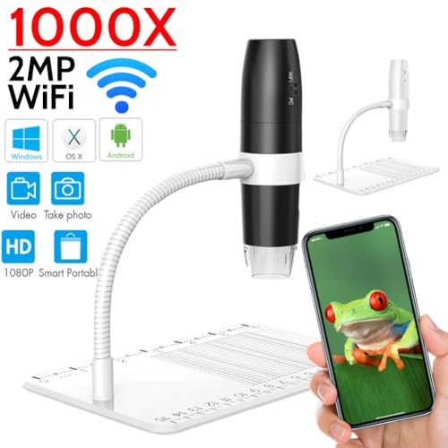 Microscope numérique biologie double connexion WiFi pour analyser cheveux