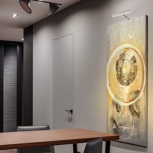 Ciata Picture Light, Picture Frame Light, 7-Inch, Integrated Led, 3000K, 2 Watt (40W Eqv) Metal Wall Mount Artwork Display Light, With In-Line On/Off Switch In Brushed Nickel Finish #TOP1