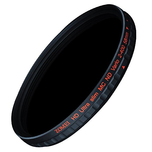 ZoMei 58mm ND2-ND400 Fader Variable Density Neutral Adjustable Lens Filter Ultra Slim ND