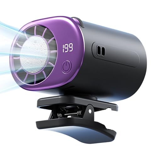 Ventilador de clip para coche portátil, compacto y recargable 2
