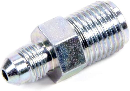 Fragola Fitting, Adapter, Straight, 3 AN Male to 1/2-20 in Inverted Flare Male, Steel, Zinc Oxide, Hardline, Each