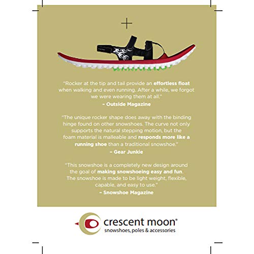 CRESCENT MOON Eva Foam Snowshoes, Red (2018 Model Year)