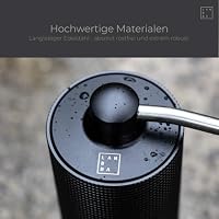 LAMBDA COFFEE® TERRA SIGMA I Espressomühle mit 108 einstellbaren Mahlgraden mit 0,055mm Einstellpräzision I Edelstahl Mahlwerk I leichtes Aluminium-Gehäuse I Hand Kaffeemühle manuell – Ansicht 5