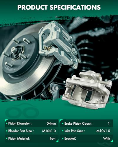 Image of SCITOO 19B3320 19B3321 Front Left & Right Disc Brake Calipers w /Bracket Fit For Mini For Cooper 2007-2015, Single Piston