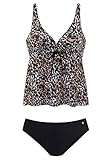 Lascana Damen Bügel-Tankini bauchbedeckendes, körpernahes top, gefüttert, verstellbare Träger