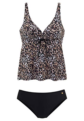 Lascana Damen Bügel-Tankini bauchbedeckendes, körpernahes top, gefüttert, verstellbare Träger