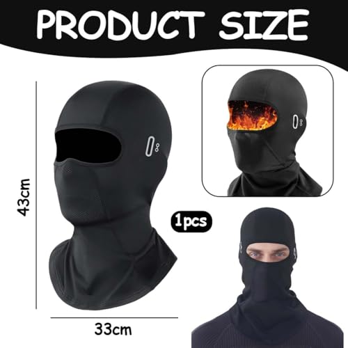 Máscaras de ciclismo, forros para cascos de bicicleta para hombre y mujer, resistentes al viento, cálidas y transpirables, aptas para ciclismo, esquí, motociclismo y deportes al aire libre (negras) - imagen 2
