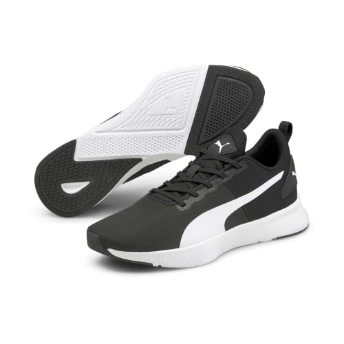 Image of PUMA Unisex Flyer Runner MESH Running Shoe, Black White, 3.5 UK