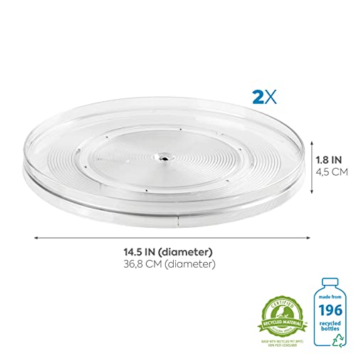 Image of iDesign 14.5-Inch Lazy Susan Organizer, 2-Pack, Clear