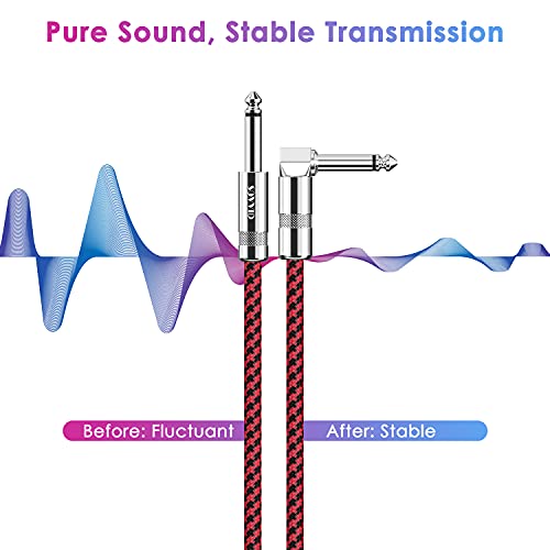 Sovvid INSTRUMENT CABLE 02 Guitar Cable 10Ft, Professional Instrument Cable Electric Guitar Amp Cord thumb #5