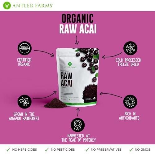 Antler Farms 711841907853 100% Pure Organic Raw Acai Powder thumb #4
