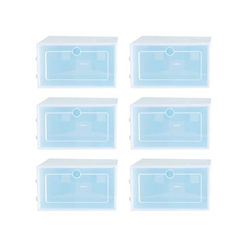 Ciieeo Caja De Zapatos Transparente Apilable De Plástico Tamaño S 12.40X8.46X4.72In Contenedor para Almacenamiento Organizador Ideal para Hogar Armarios Y Zapateros