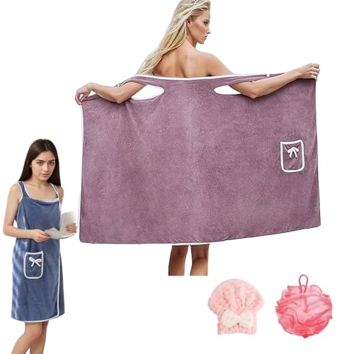 Jupe de douche portable grande taille pour femme serviette absorbante