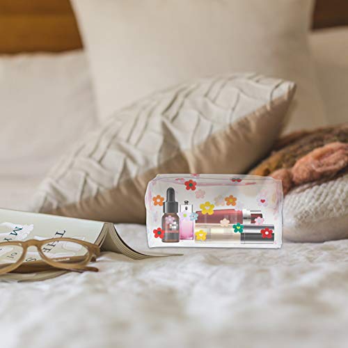 Lurrose Necessaires transparentes para cosméticos de viagem, nécessaire transparente com zíper, bols