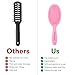 FRAMAR Mini Hair Brush Detangler – Mini Brush For Hair, Small Travel Hair Brush For Women, Travel Hairbrush Detangler, Compact For Travel, Reduces Breakage, For All Hair Types – Matte Pink