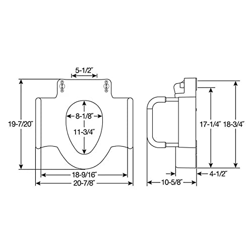 Bemis Rise 4.5" Toilet Seat With Dual Lock And Security Arms #TOP6