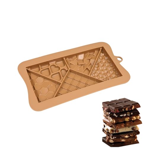 Molde Profundo Para Tabletas De Chocolate,Silicona Antiadherente,Moldes Desmontables Para Barras De Proteína Y Energía - para Hogar, Cocina, Detalles de Fiesta, Actividades Infantiles y Manualidades