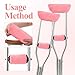 Sheepskin Crutch Pads,Universal Fit Crutch Padded Cushion,Crutches Accessory Covers for Armpit Comfort & Pressure Relief,Underarm Crutches Pad -Comfortable Breathable Washable