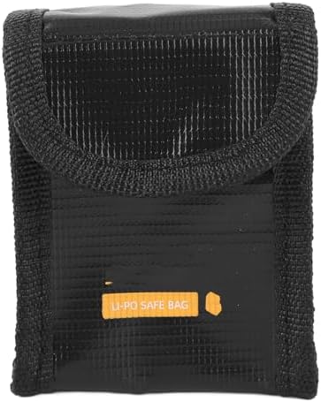 Hamwesh Bag, Fireproof Explosion Proof Heat Battery Safe Bag, Drone Battery Storage Pouch with Portable Compact Design for Flip Drone Outdoor Adventures (1 Capacity) - 5