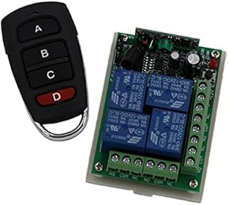 DC24V 315/433MHZ RF 4CH Wireless Remote Control System Receiver + Transimitter with 4Key Wireless Switch for Smart Home - (Color: 24V 433MHZ)