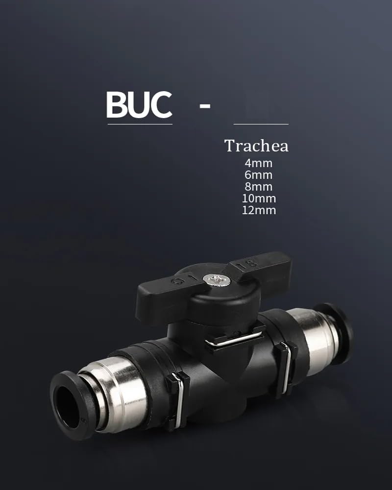 CentIoT - Pneumatic connector Push In Fittings For Air Hose and Tube Connector BUC Valve (6MM)