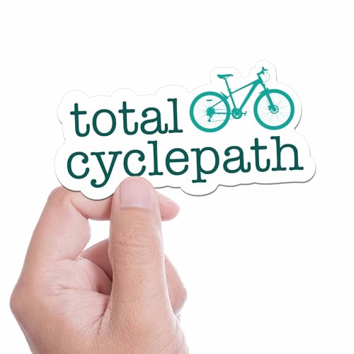 Total Cyclepath Mountain Bike Sticker - MTB Frame Decal - Funny Get Outside Bicycle Trails Sticker, Hardtail Biking Gift for Cyclists