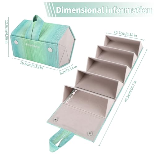 Image of Sunglasses Organizer, Portable Eyeglasses Holder Glasses Storage Box for Women Men, Folding Case Hard Shell, Gradient Design