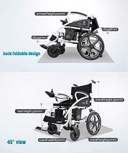 Horizon Mobility Mobile Wheelchair Electric Power Motorized Wheelchair Portable Folding Lightweight Electric Wheel Chair (Black) #TOP7