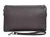 House of Luggage Mens Real Leather Wrist Organiser Bag Lockable Travel Clutch Pouch HLG1023 (Brown) #2