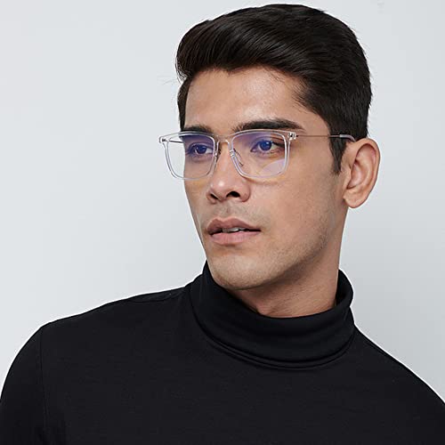 LENSKART BLU | Zero Power Blue Cut & Antiglare Computer Eyeglasses | Gaming Glasses | Square For Men & Women | Large | VC E13202 - Image 8