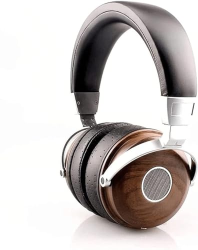 LEONYS Auriculares de Madera de Lujo de Alta Gama montados en la Cabeza, Auriculares de Madera con Bobina móvil de Palisandro, adecuados for quienes Les Gusta Jugar