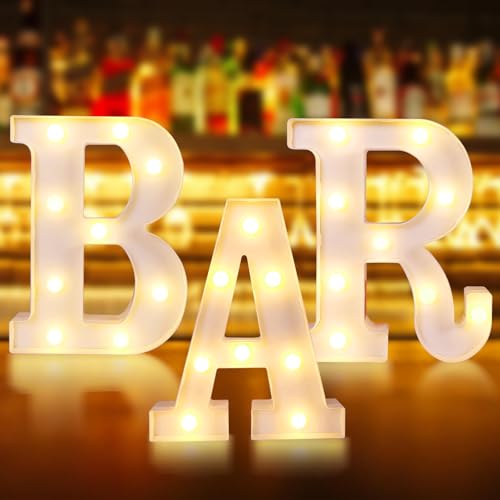 Buchstaben BAR Leuchtschild, LED Beleuchtete Buchstaben Lichter, Neon Licht up Buchstaben Beleuchtete Bar Dekor, Neon Schild Nachtlichter Dekoration Für Bar, Kneipe, Zuhause, Party, Hochzeit Buchstaben BAR Leuchtschild, LED Beleuchtete Buchstaben Lichter, Neon Licht up Buchstaben Beleuchtete Bar Dekor, Neon Schild Nachtlichter Dekoration Für Bar, Kneipe, Zuhause, Party, Hochzeit