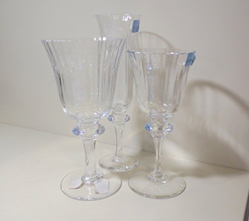 CRISTAL SEVRES Juego de 18 piezas de Rialto F producción (6 agua 9 h 17 cm - vino 7,4 cm h 16 cm - floot 5,8 h 19,7...