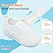 JOINFREE Toddler Water Shoes Unisex-Child Boys Girls Athletic Walking Sneakers Shoes Beach Sandals Swim Shoe Quick Dry for Kids White 2.5-3 Years Toddler