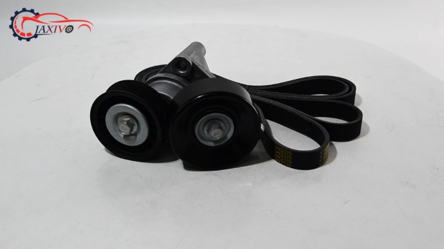 Image of 90K-38158C Serpentine Belt Drive Tensioner Pulley Component Kit for 03-06 Suburban Silverado Savana Yukon XL Sierra 1500 2500 3500 Tahoe Escalade ESV EXT,for 03-07 Hummer H2