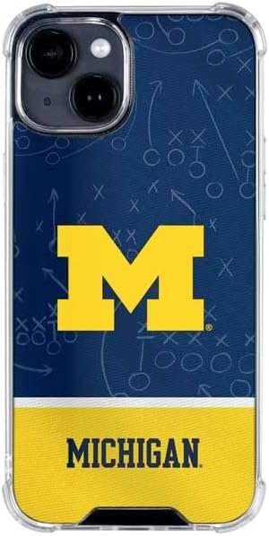 Skinit Clear Phone Case Compatible with iPhone 14 - Officially Licensed University of Michigan Wolverines M Design